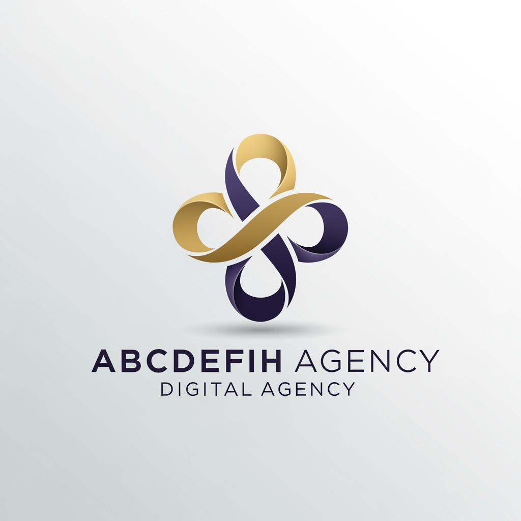 AI Design for A clean, luxurious, minimalist logo that combines intelligence, creativity, and precision. The mark should be geometric yet fluid, featuring smooth curves blended with sharp architectural lines to symbolize AI and human creativity working together. It should feel premium, timeless, and memorable rather than trendy. The design should be simple enough to be recognized instantly at favicon size, while elegant enough to represent a high-end digital agency handling ₹10 lakh+ projects. Avoid obvious AI symbols like robot heads, brains, circuit boards, or chat bubbles. Instead, create an abstract icon inspired by motion, growth, infinity, connection, and innovation. The typography should be modern with generous spacing, refined proportions, and a custom feel. The overall identity should communicate trust, sophistication, innovation, luxury, and world-class craftsmanship. and it should have cruves not sharp edges and make it look creative