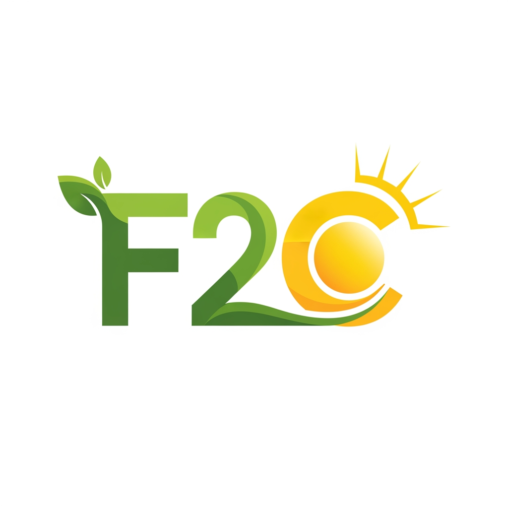AI Design for CREAT A LOGO FOR FARMER TO COSTEMER  AS F2C IN YELLOW AND GREEN