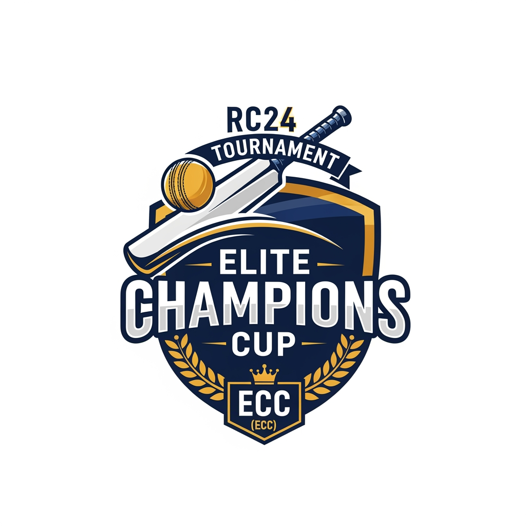 AI Design for design a logo of Rc24 tournment 🏏Elite champions Cup (ECC)