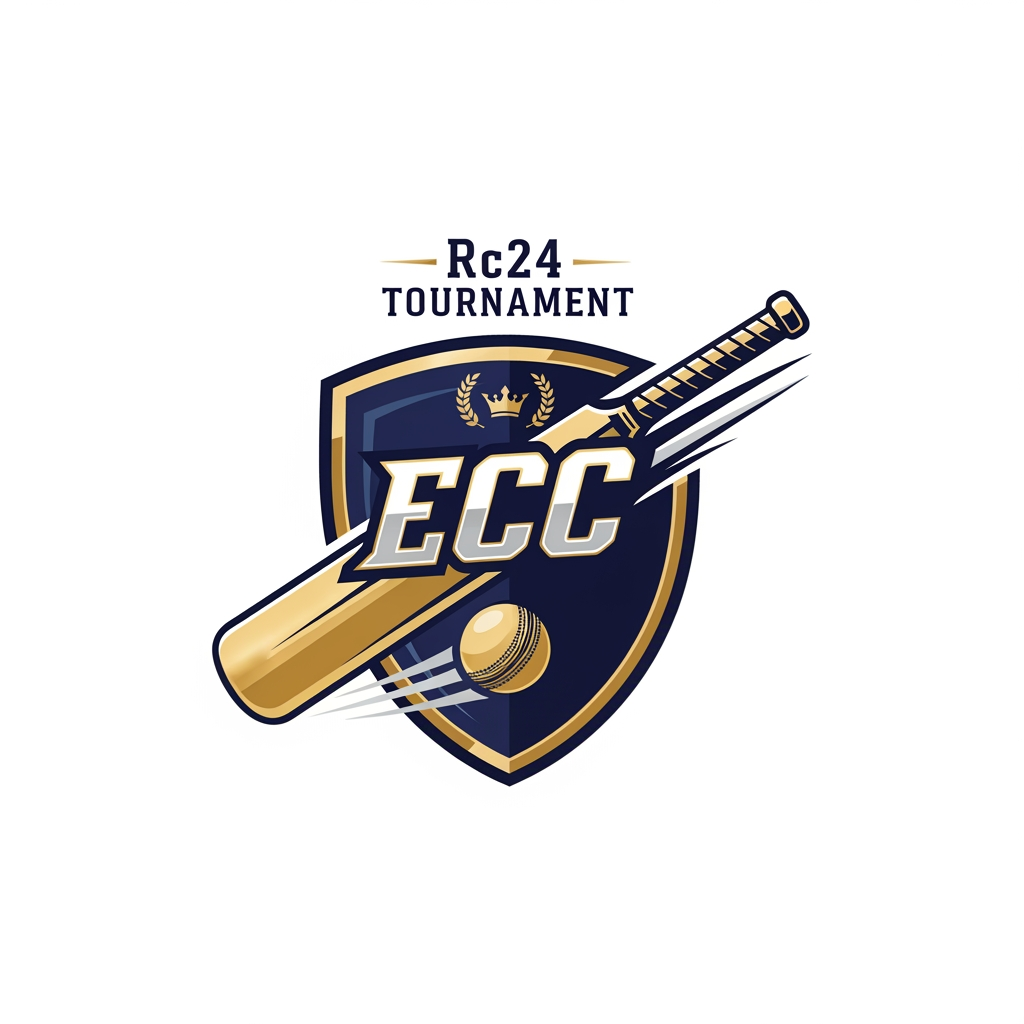 AI Design for design a logo of Rc24 tournment 🏏Elite champions Cup (ECC)