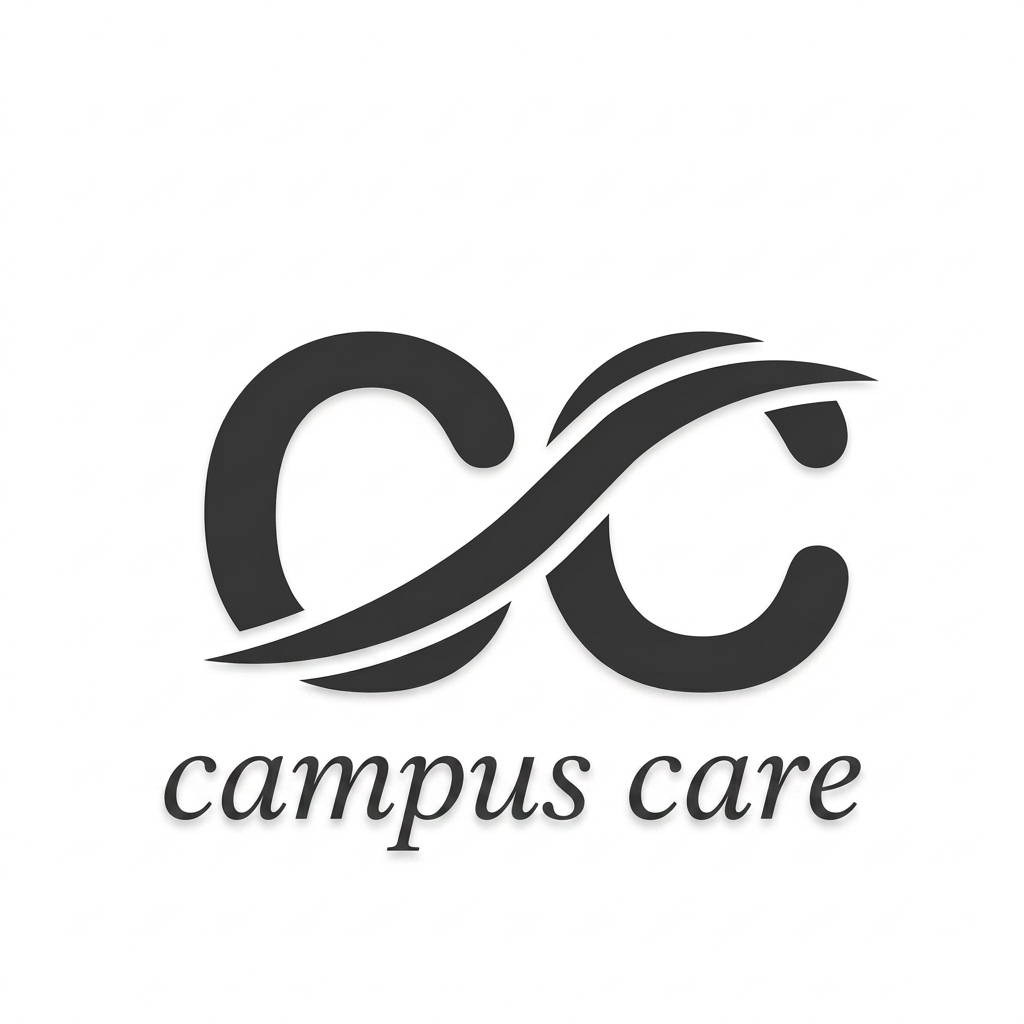 AI Design for in down write campus care in elegant font
write it small chage the font