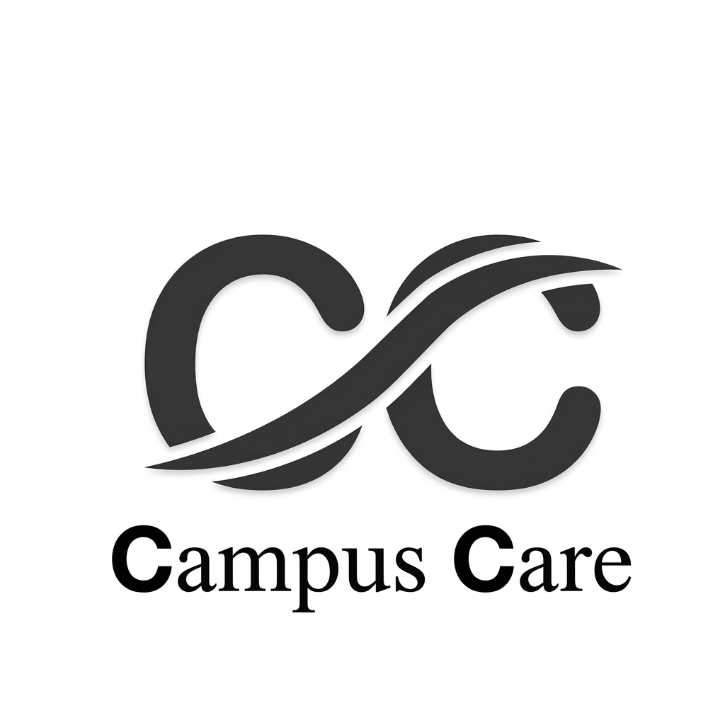 AI Design for in down write campus care in elegant font
write it small chage the font mkae both C as bold and make the both C Capital