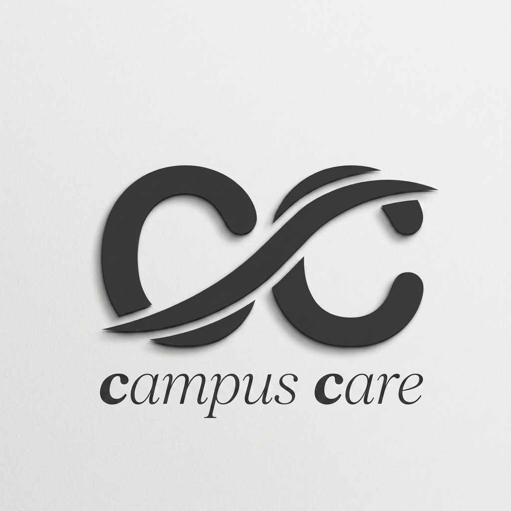 AI Design for in down write campus care in elegant font
write it small chage the font mkae both C as bold