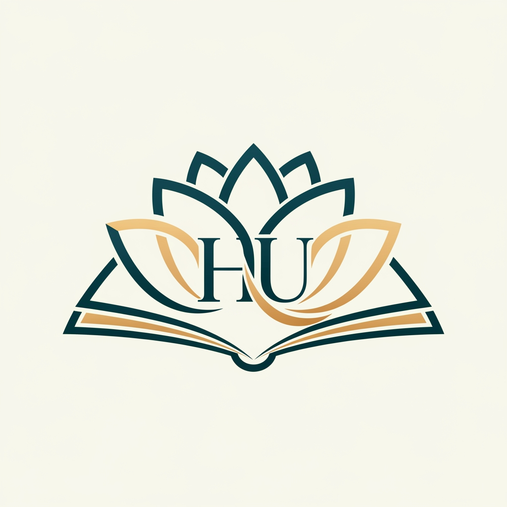 AI Design for I want to create a logo for my friend (Hetal Upadhyay ) A new Poscast Channel on social media. Write prompt useing below concepts;
Logo Concept: An elegant monogram "HU" nested inside an open lotus/book-page shape, signaling both personal story and spiritual openness.