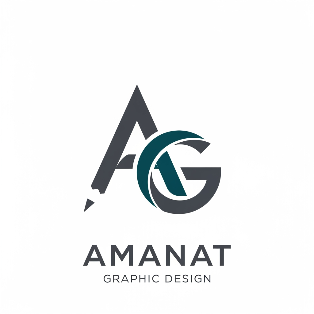 AI Design for make a logo for amanat graphic desgin professional only logo no words