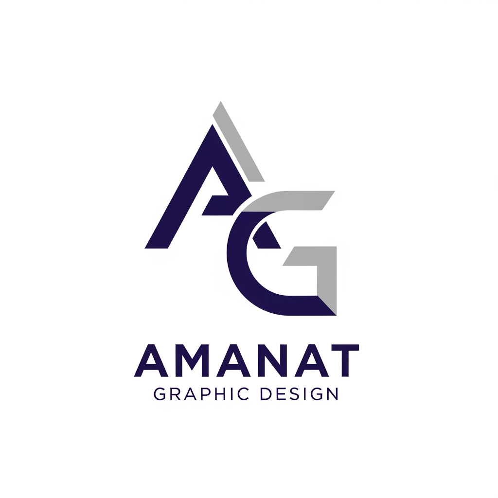AI Design for make a logo for amanat graphic desgin professional only logo no words