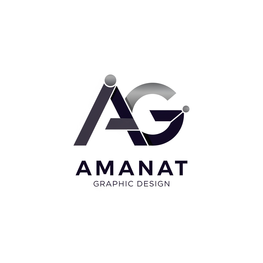 AI Design for make a logo for amanat graphic desgin professional only logo no words