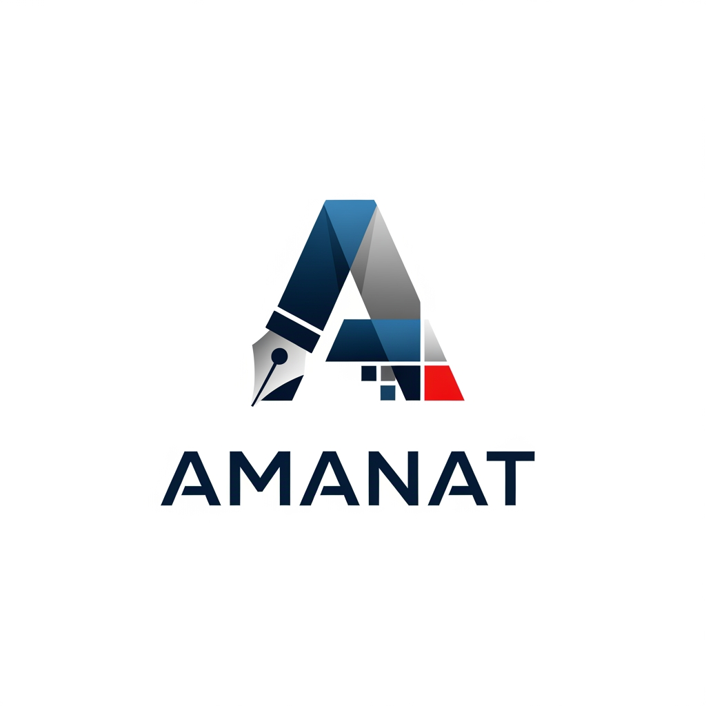 AI Design for make a logo for amanat graphic desgin professional only logo no words