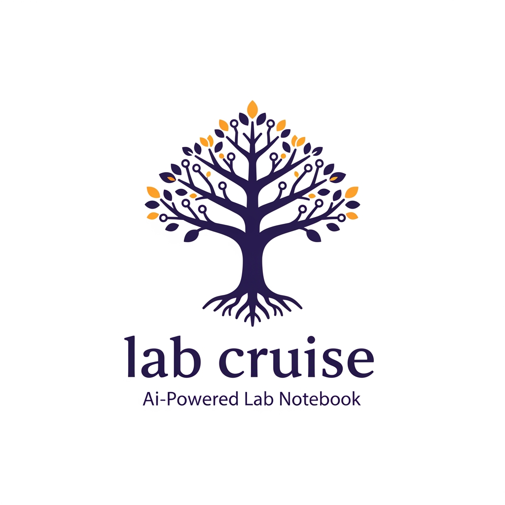 AI Design for Brand name: lab cruise
What it is: An AI-powered Electronic Lab Notebook (ELN) for research labs, universities, and QA/industrial teams. It digitizes the traditional mentor–student knowledge chain: Gurus (leads) assign roles, review and sign off work; Shishyas (members) record experiments in structured observation logs; the AI assistant answers questions only from the lab's own past experiments — the lab's collective memory, never invented answers. Core ideas: structured record-keeping, accountability (every action attributed), approval chains, safety, and knowledge passed down a lineage.
Brand story to capture: "Gurukul" is the ancient Indian tradition of learning at the teacher's side — knowledge flowing from Guru to Shishya, generation after generation. This product is that tradition rebuilt as software: the lab notebook as a living lineage of knowledge. The logo should fuse this heritage with modern science/AI — ancient wisdom, digital precision.
Symbol directions to explore (pick the strongest, don't combine all):

A diya (oil lamp) whose flame is a four-pointed AI sparkle — the lamp of knowledge, now AI-lit; could sit above or within a minimal conical flask or open book.
A banyan/peepal tree whose branches form a hierarchy (one root, branching tiers — echoing Guru → Subguru → Shishya) with leaves as data points or circuit nodes.
An open book or palm-leaf manuscript whose pages transform into rising steps or a flask outline — the record becoming the research.
A negative-space monogram "G" containing a flame, leaf, or flask.

Personality: wise, trustworthy, disciplined, calm — institutional enough for a university, modern enough for a SaaS dashboard. NOT playful, NOT corporate-sterile, NOT religious/spiritual imagery beyond the lamp/tree metaphors.
Color palette: deep indigo or dark teal as the base (trust, depth, academia) with a warm saffron/marigold-gold accent (the flame, the Indian heritage note). Optional supporting aqua for the tech/AI feel. Avoid: red, neon, rainbow gradients.
Typography: a clean modern serif or humanist sans with slight warmth — should feel like a respected institution founded yesterday. Wordmark "Gurukul" in title case or letterspaced caps; optional small descriptor line "AI-Powered Lab Notebook."
Style: flat, geometric, minimal — must stay crisp as a 16px favicon and work in single color. Prefer negative-space cleverness over detail. No 3D, no bevels, no stock lab clip-art (microscopes, DNA helixes, atom rings).
Usage: SaaS dashboard header, favicon/app icon, institutional documents, pitch decks.