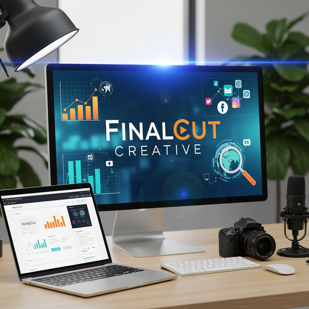 AI Design for my brand name is finalcut creative my brand doing digital marketing