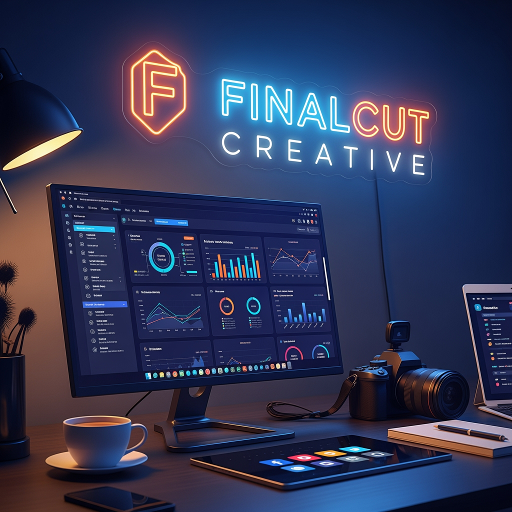 AI Design for my brand name is finalcut creative my brand doing digital marketing