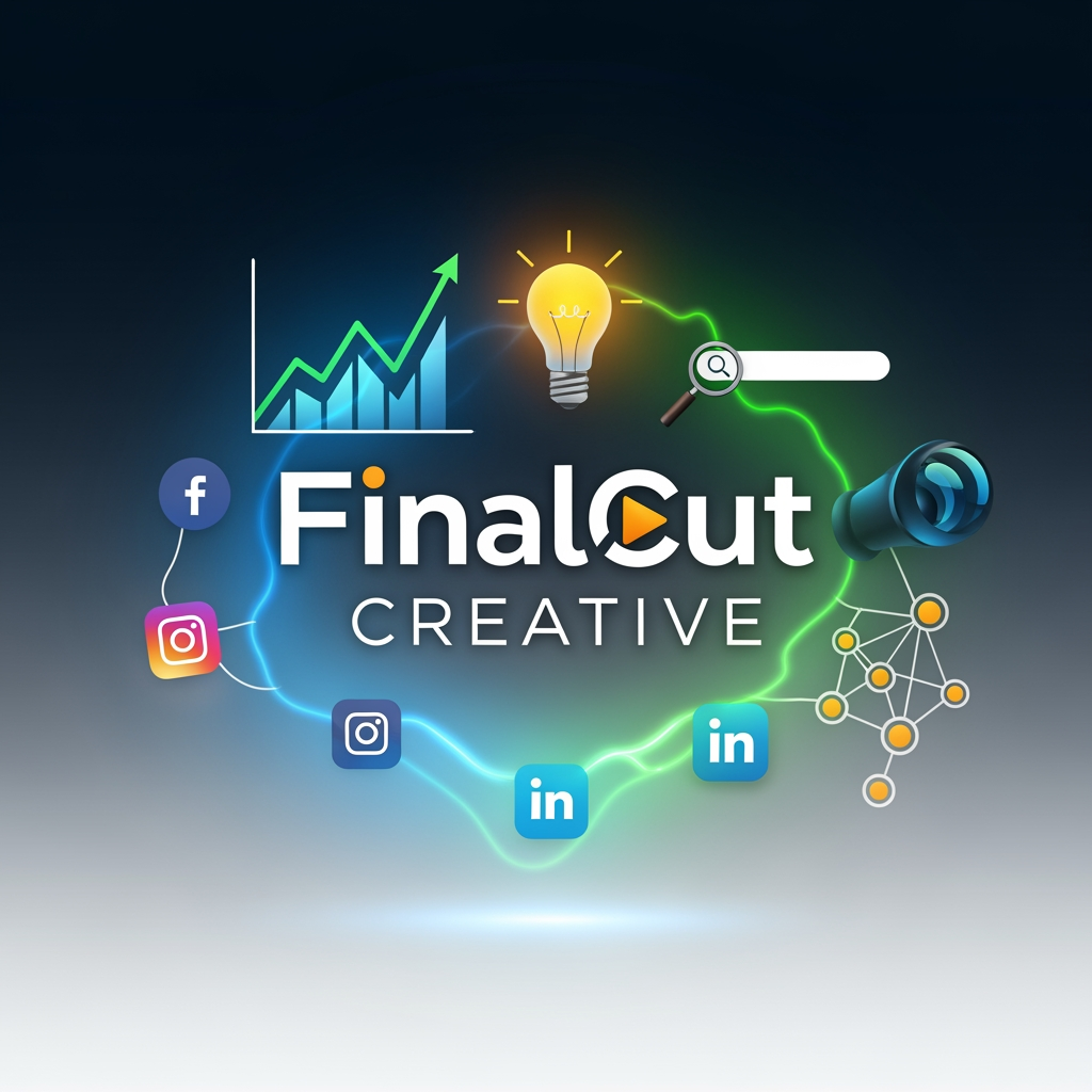 AI Design for my brand name is finalcut creative my brand doing digital marketing