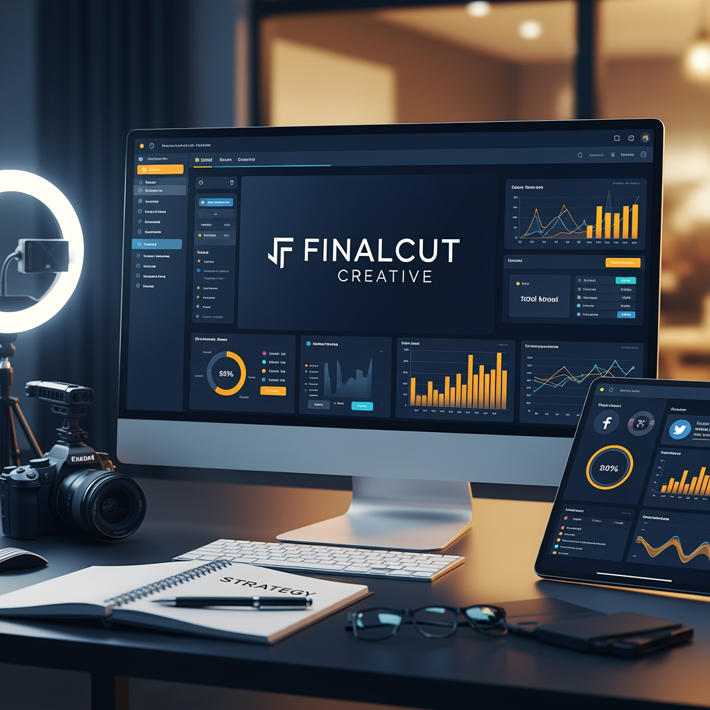AI Design for my brand name is finalcut creative my brand doing digital marketing