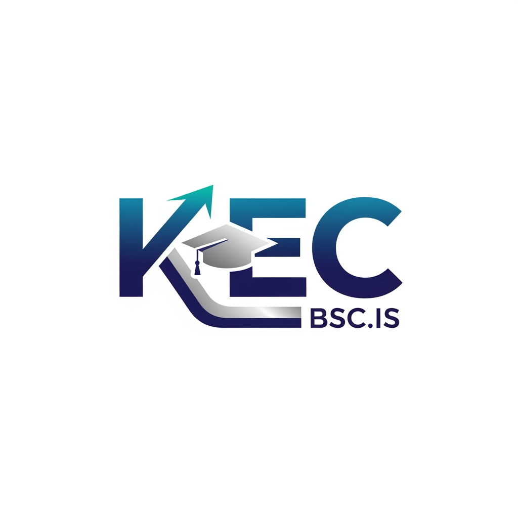 AI Design for here KEC is college name BSC.IS degree convert it into nice premium edtech logo
