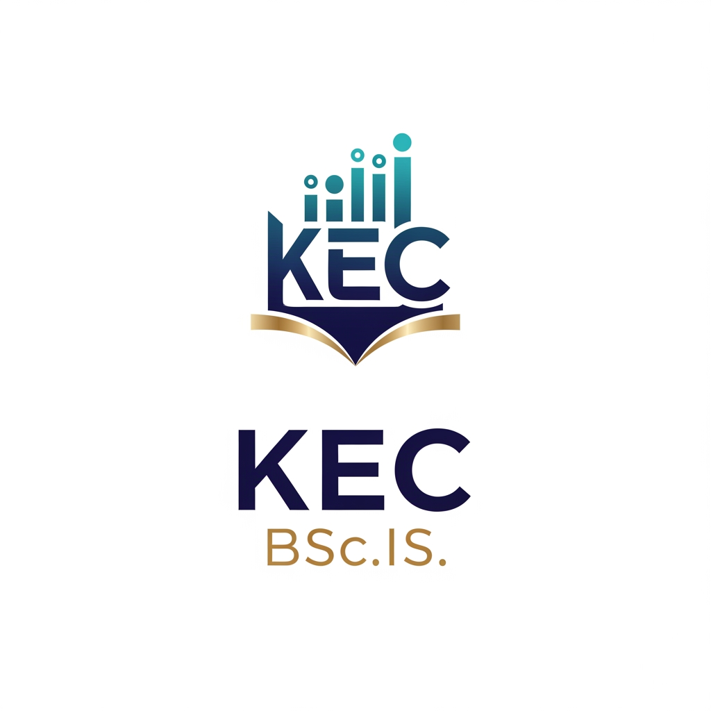AI Design for here KEC is college name BSC.IS degree convert it into nice premium edtech logo
