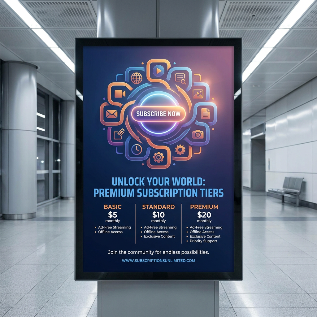AI Design for create poster for Subcription