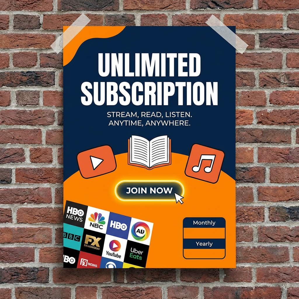 AI Design for create poster for Subcription
