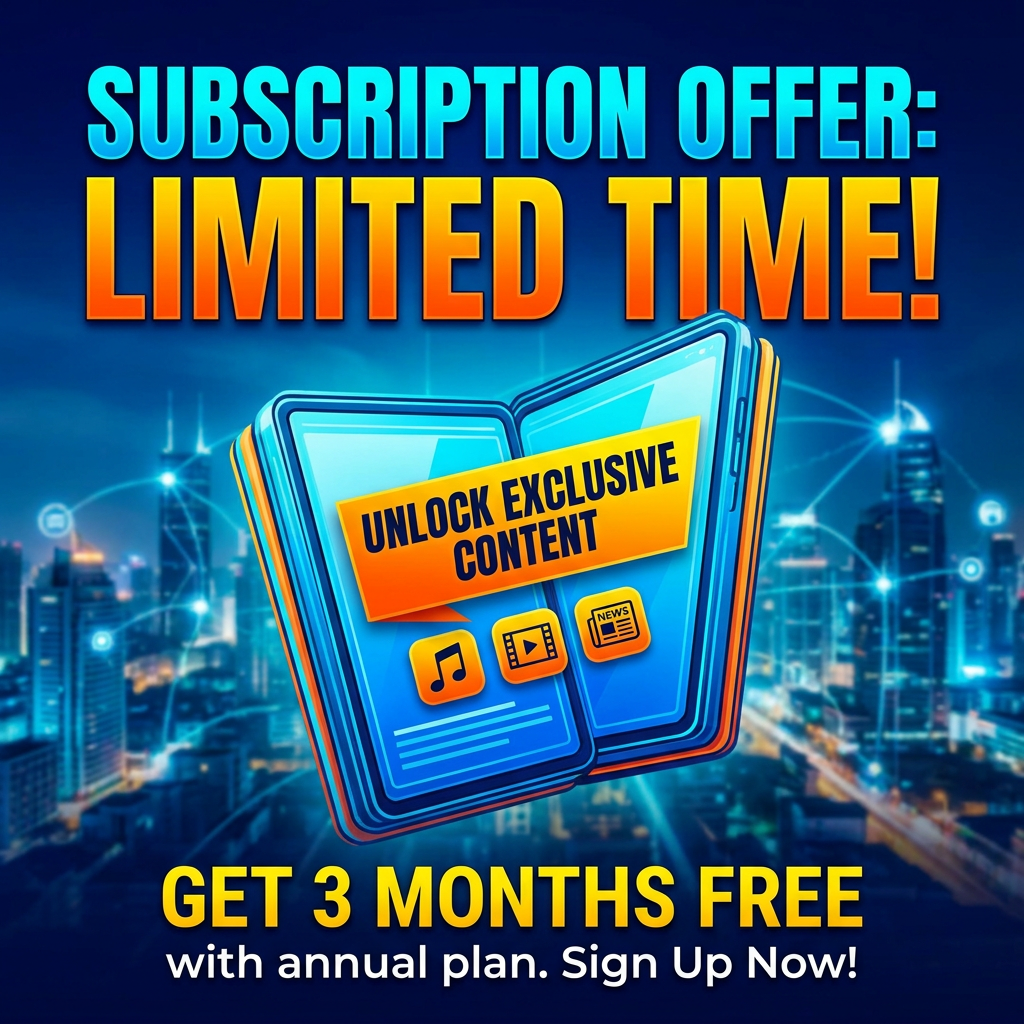 AI Design for generate poster for subcription offer