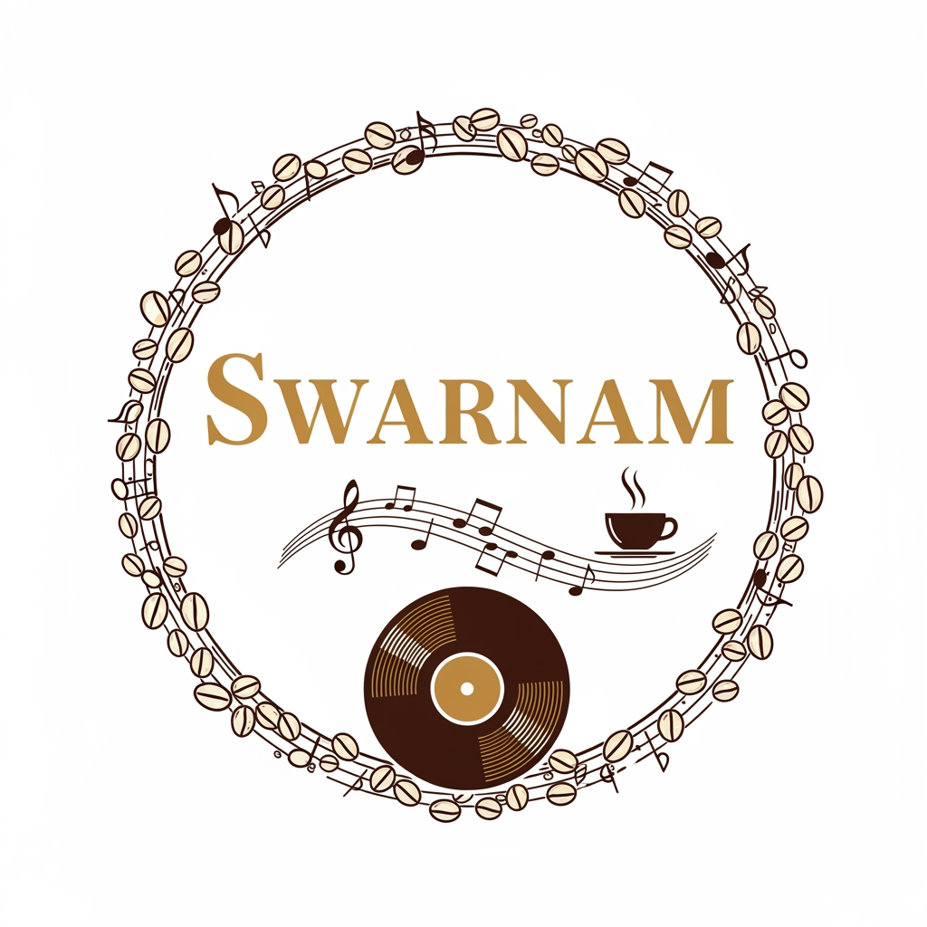 AI Design for create a logo for music cafe 
name : swarnam