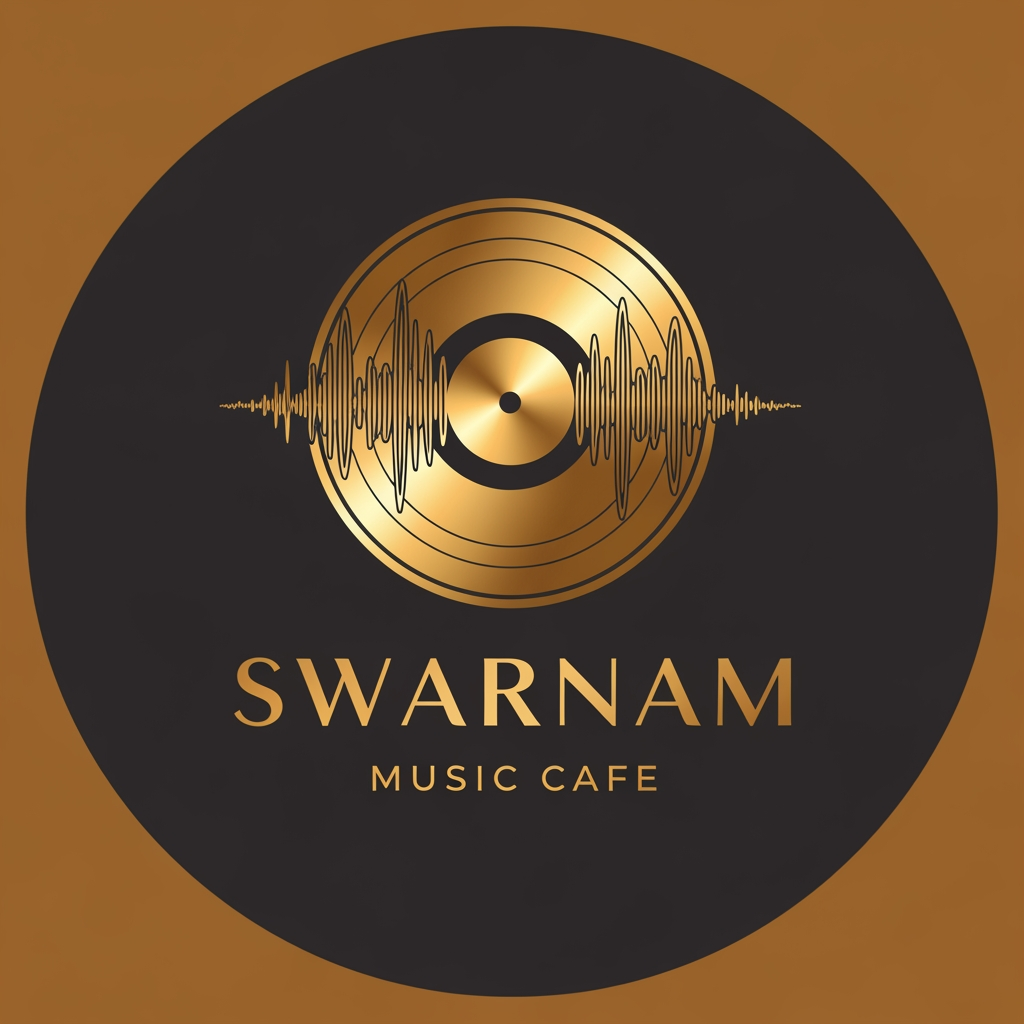 AI Design for create a logo for music cafe 
name : swarnam