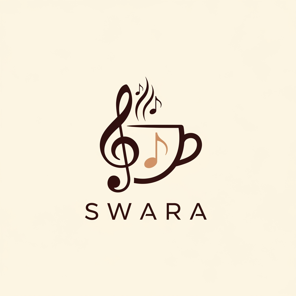 AI Design for create a logo for music cafe 
name : swara
asetheic