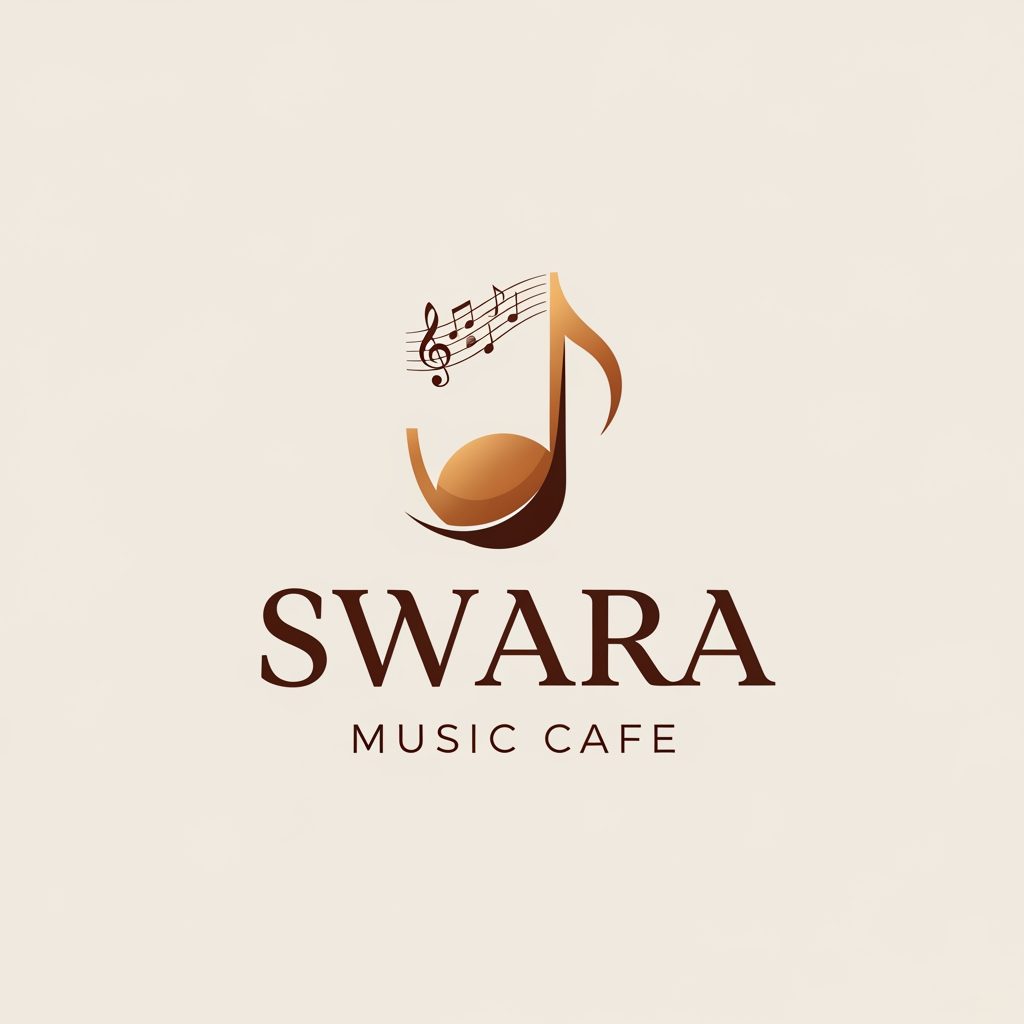 AI Design for create a logo for music cafe 
name : swara