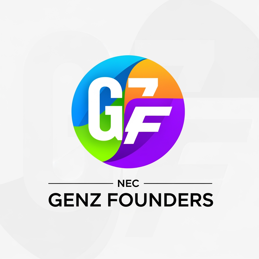 AI Design for A logo for our NEC (entrepreneurship club) for the team name: "Genz Founders"