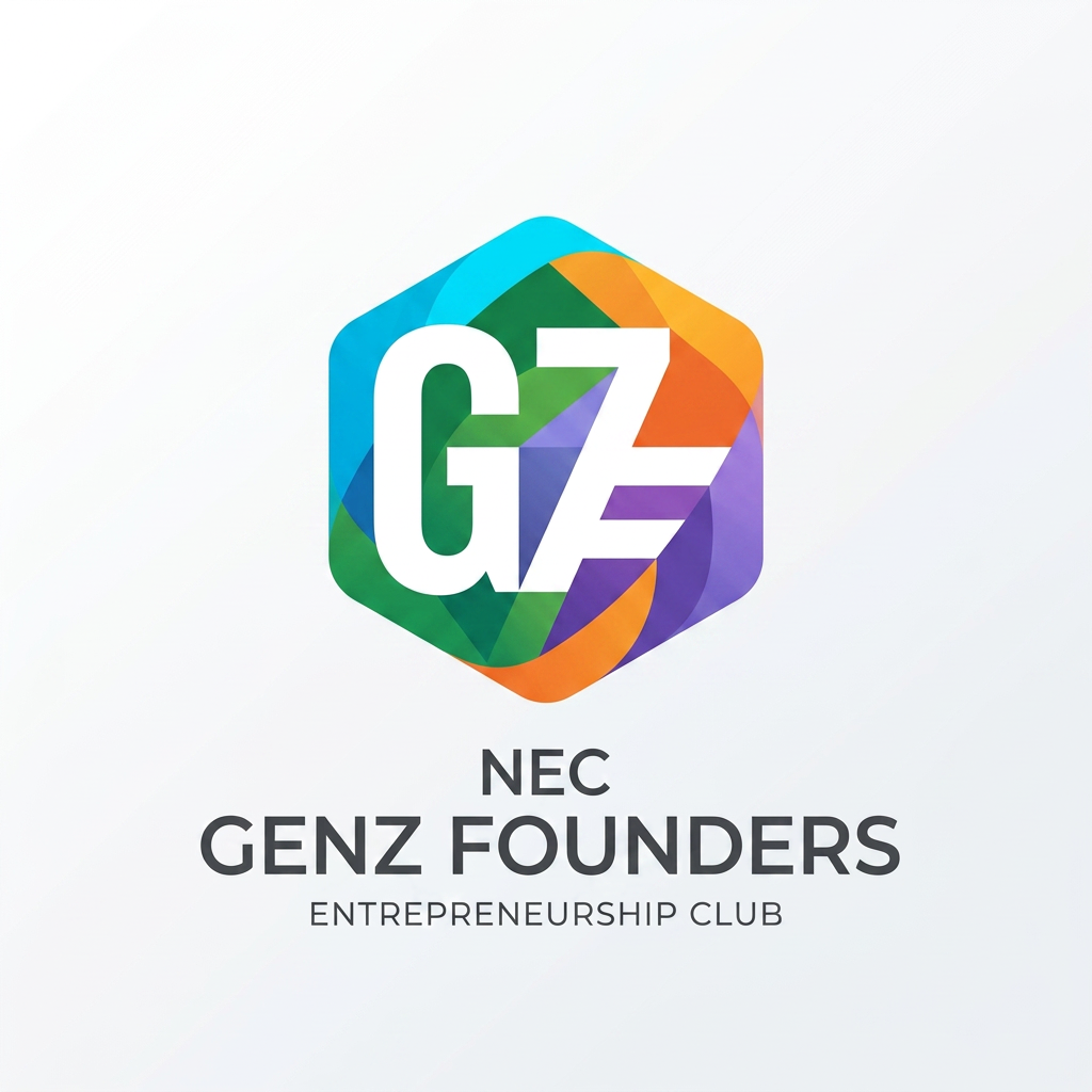 AI Design for A logo for our NEC (entrepreneurship club) for the team name: "Genz Founders"
make the logo more concise and smart