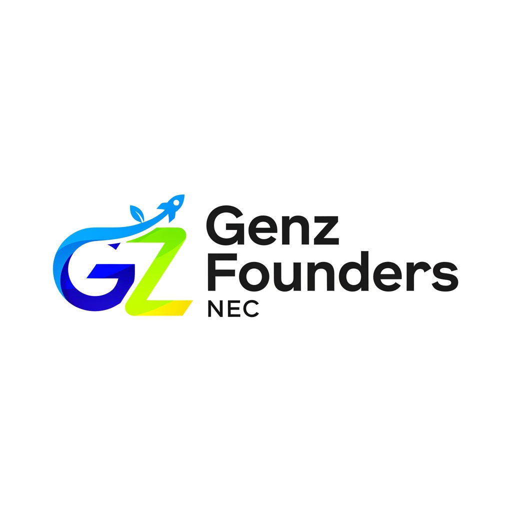 AI Design for A logo for our NEC (entrepreneurship club) for the team name: "Genz Founders"