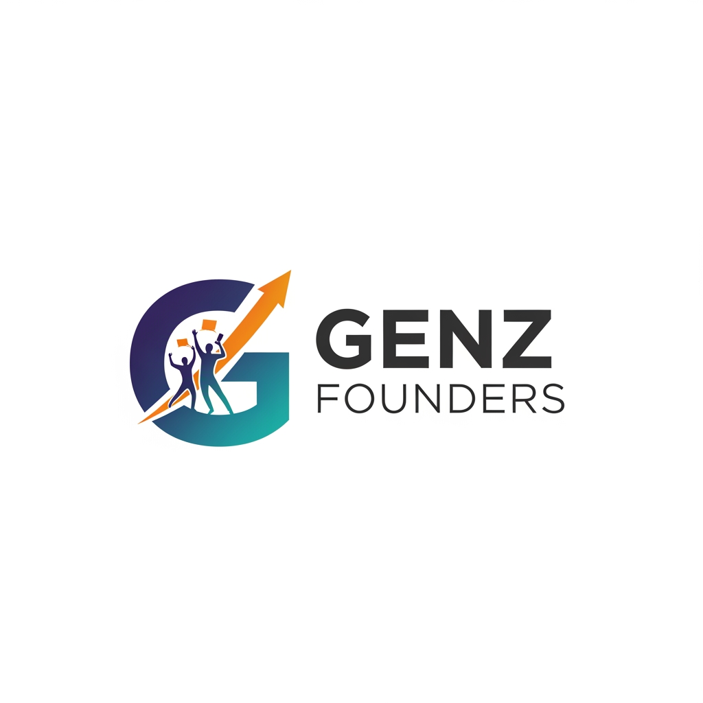 AI Design for A logo for our NEC (entrepreneurship club) for the team name: "Genz Founders"