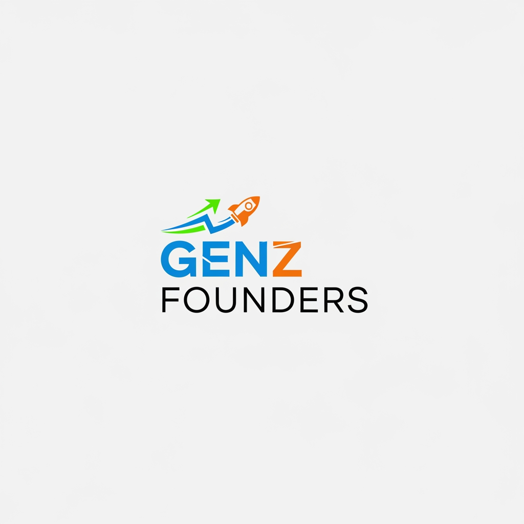 AI Design for A logo for our NEC (entrepreneurship club) for the team name: "Genz Founders"