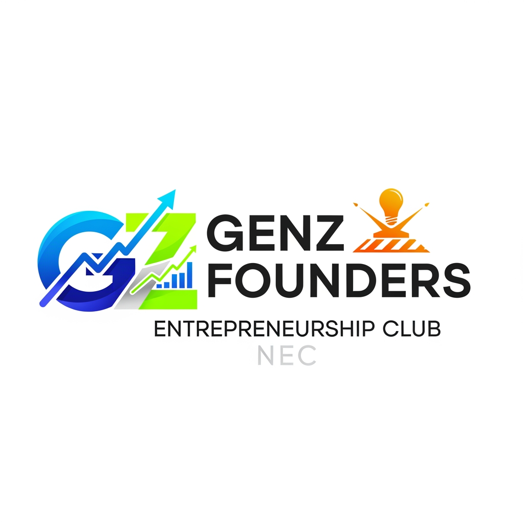 AI Design for A logo for our NEC (entrepreneurship club) for the team name: "Genz Founders"