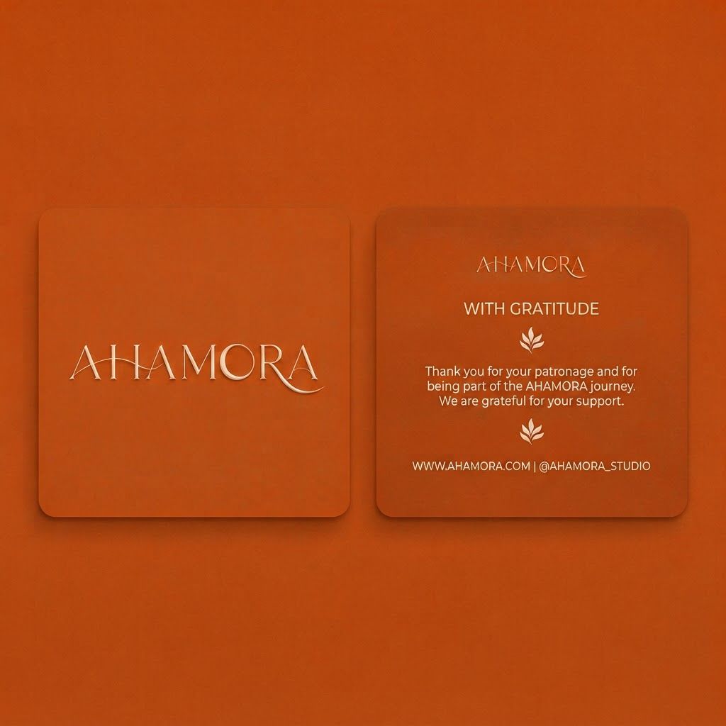 AI Design for make a thankyou card for our business. front and back. elegant and simple sober style