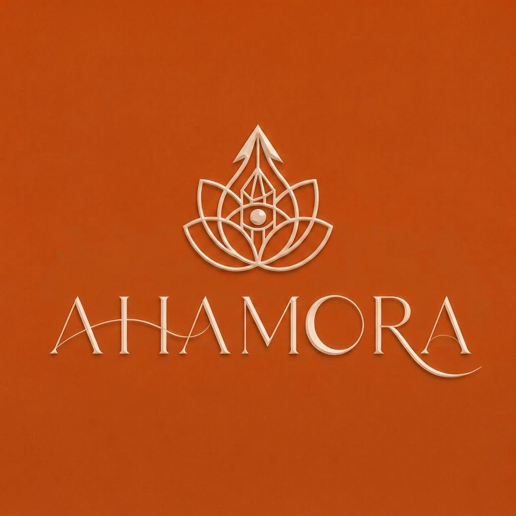 AI Design for can you create a logo for this name. the idea is "I AM" i want a symbol that defines " I AM" without letters, something elegant and subtle that also defines our brand products that majorly delas in crystals, journals, decks something with regards to peace and self reflection, subtleeee more more more more more
