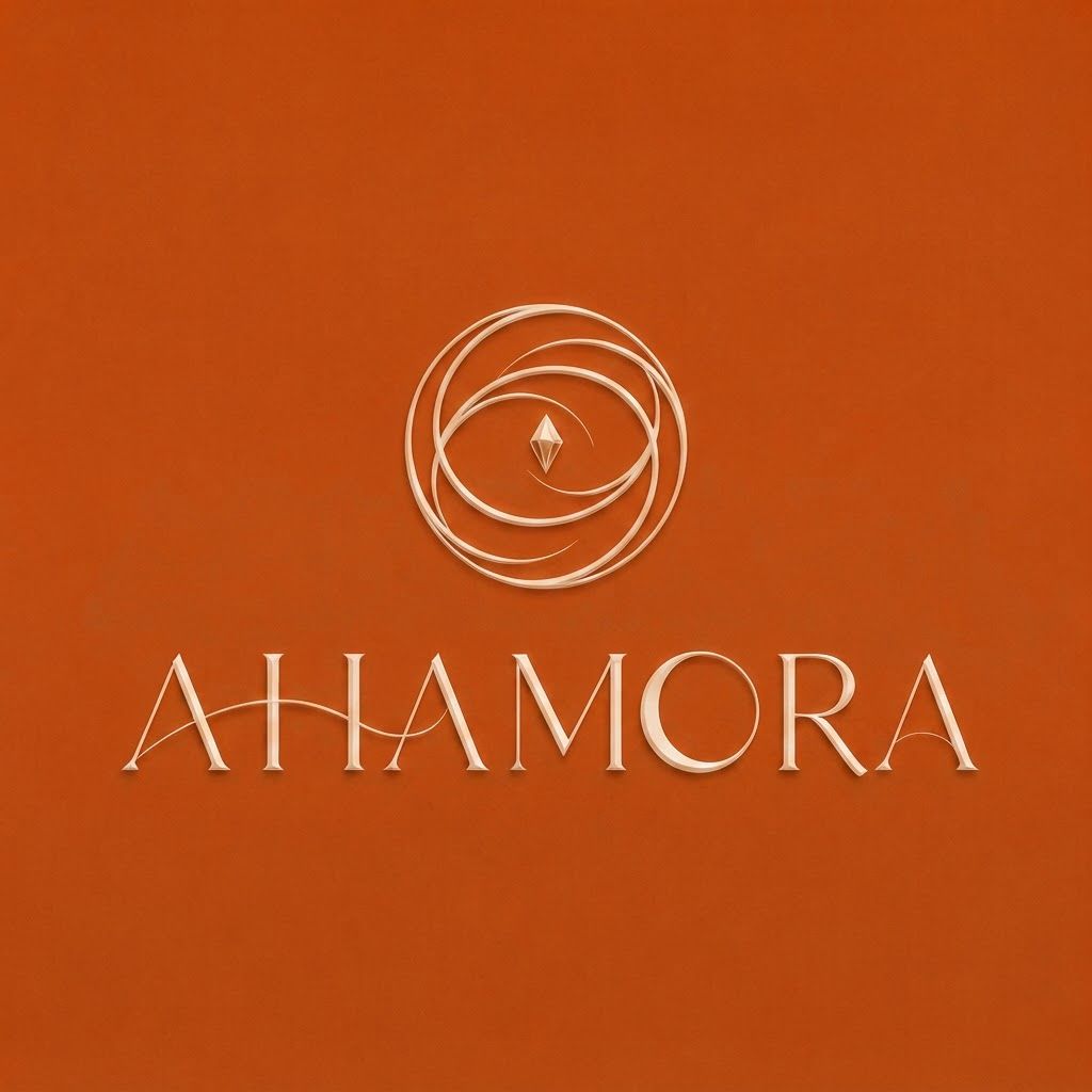 AI Design for can you create a logo for this name. the idea is "I AM" i want a symbol that defines " I AM" without letters, something elegant and subtle that also defines our brand products that majorly delas in crystals, journals, decks something with regards to peace and self reflection, subtleeee more more more more more