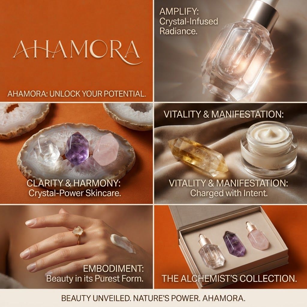 AI Design for show more on how each product will be marketed like crystals