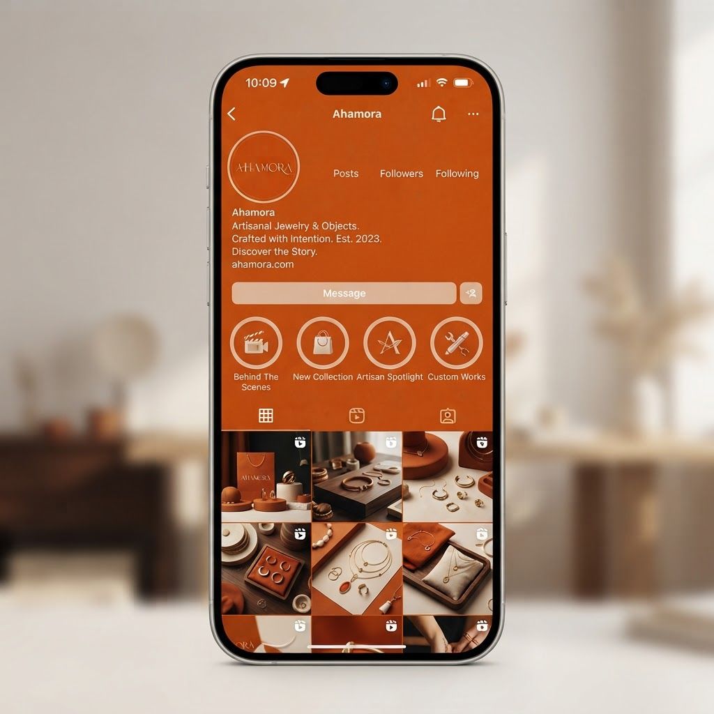 AI Design for show how our social media page on instagram will look like