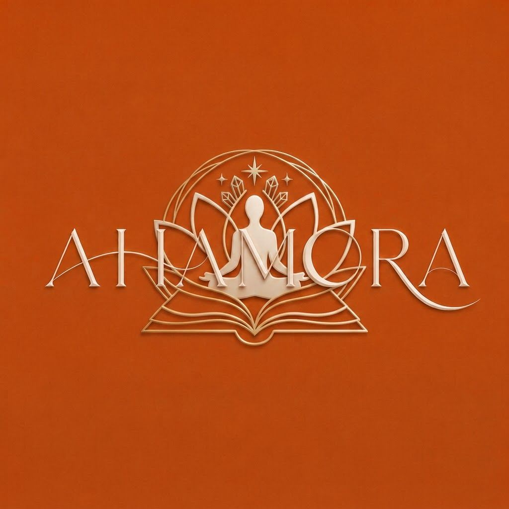 AI Design for can you create a logo for this name. the idea is "I AM" i want a symbol that defines " I AM" without letters, something elegant and subtle that also defines our brand products that majorly delas in crystals, journals, decks something with regards to peace and self reflection, subtleeee more