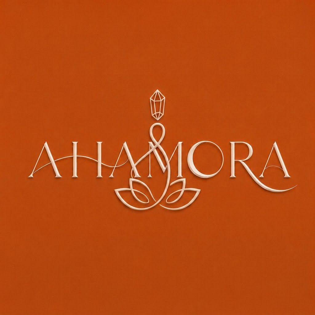 AI Design for can you create a logo for this name. the idea is "I AM" i want a symbol that defines " I AM" without letters, something elegant and subtle that also defines our brand products that majorly delas in crystals, journals, decks something with regards to peace and self reflection, subtleeee more more more more more