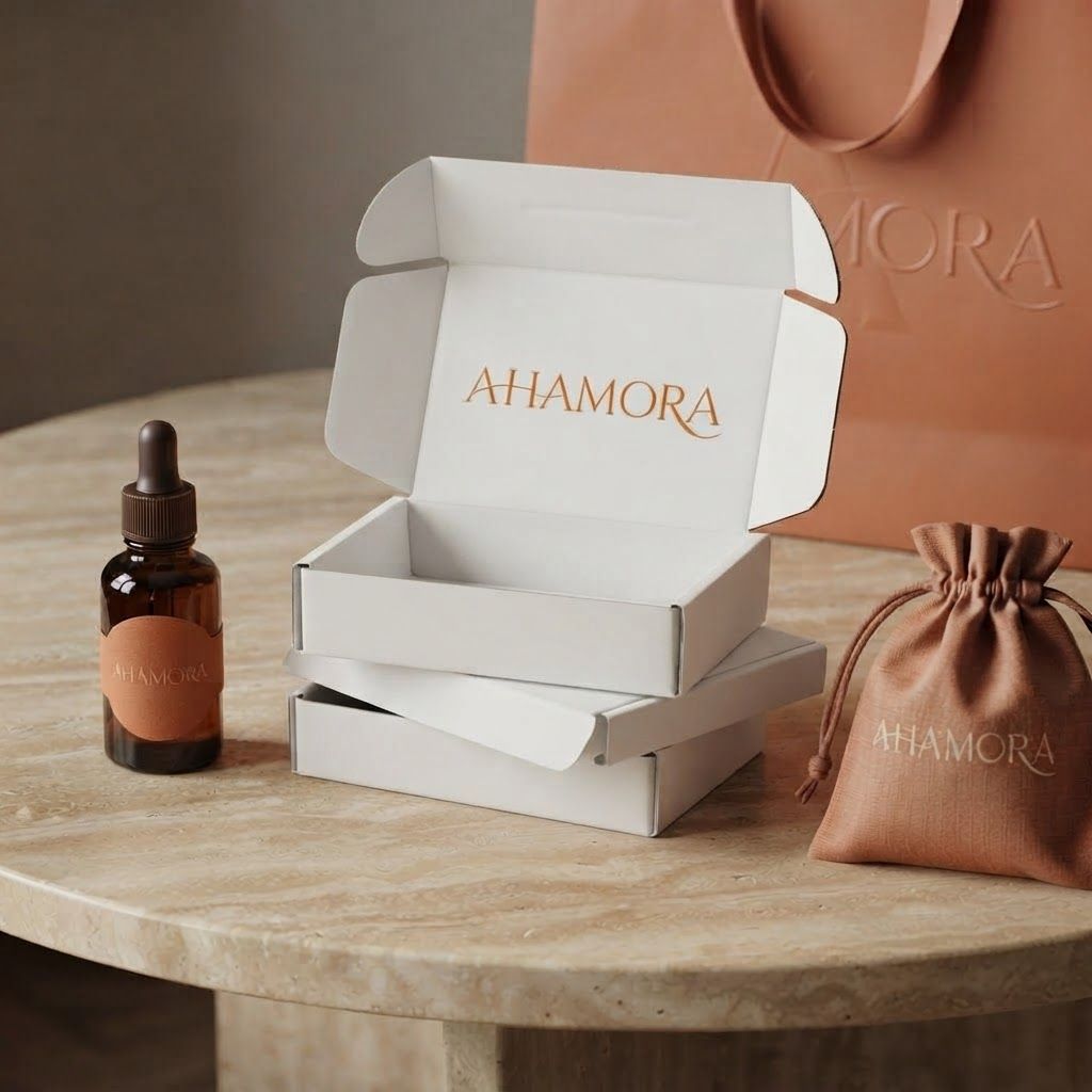 AI Design for turn this box in white and text of orange on top of it