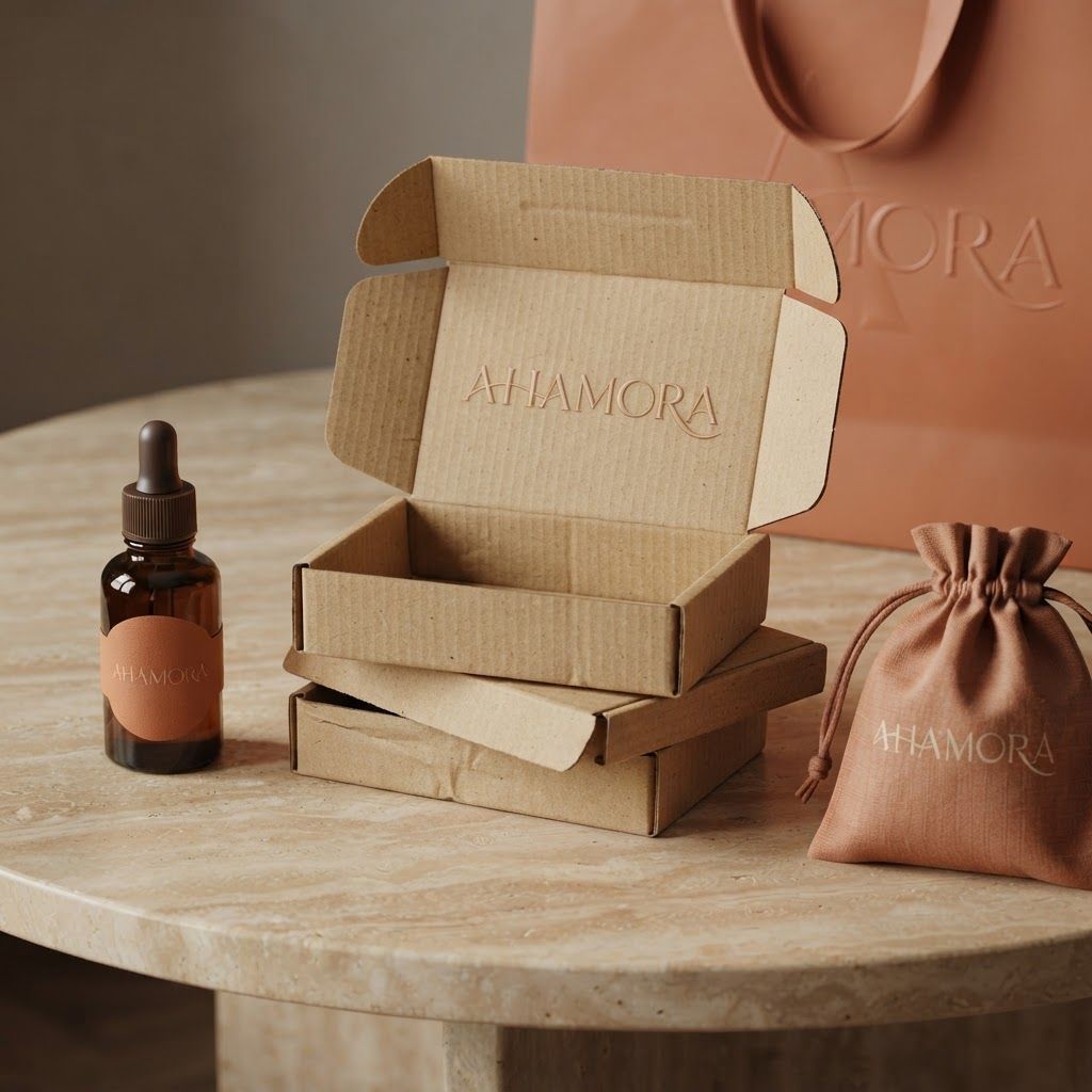 AI Design for change the box packaging to the cardboad ones with our logo on top of it