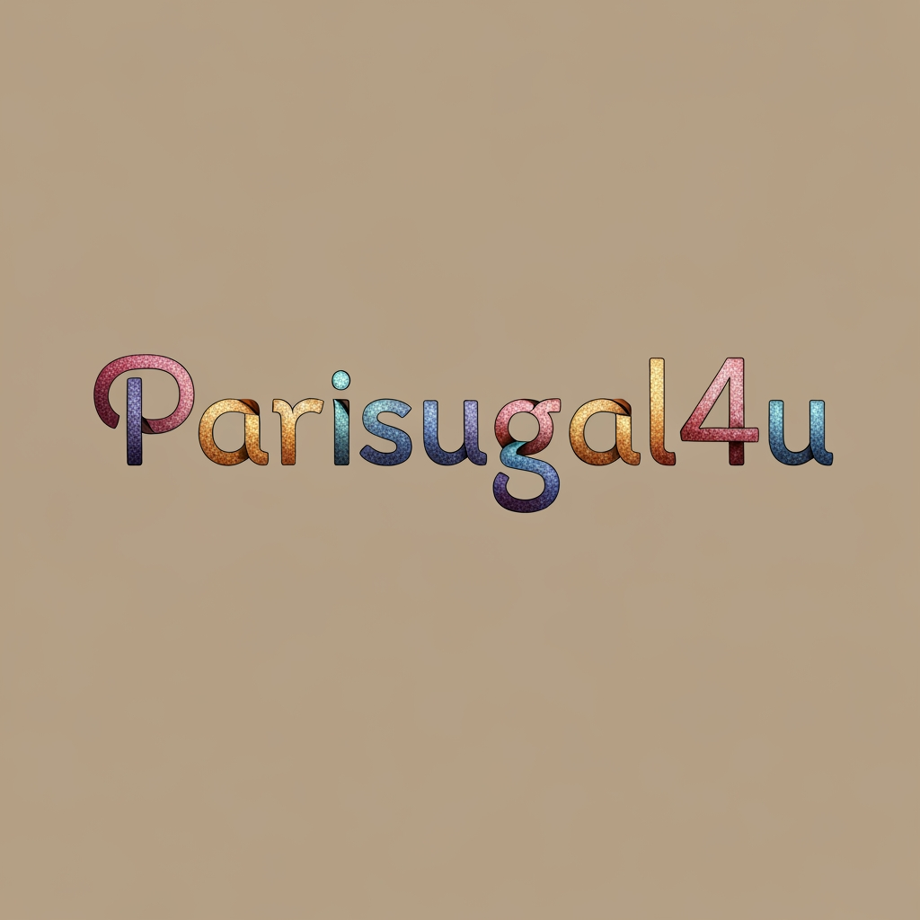 AI Design for no i want for logo the name "parisugal4u" should be a logo the letters should connect like some gift wrap or something basically we are doing some invitation gifts return fifts art work