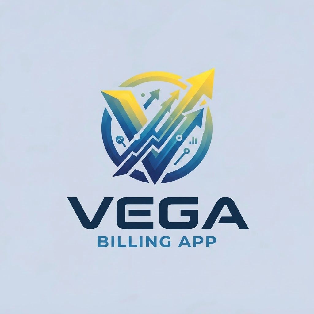 AI Design for logo for billing app , app name is vega , vega mean speed ,