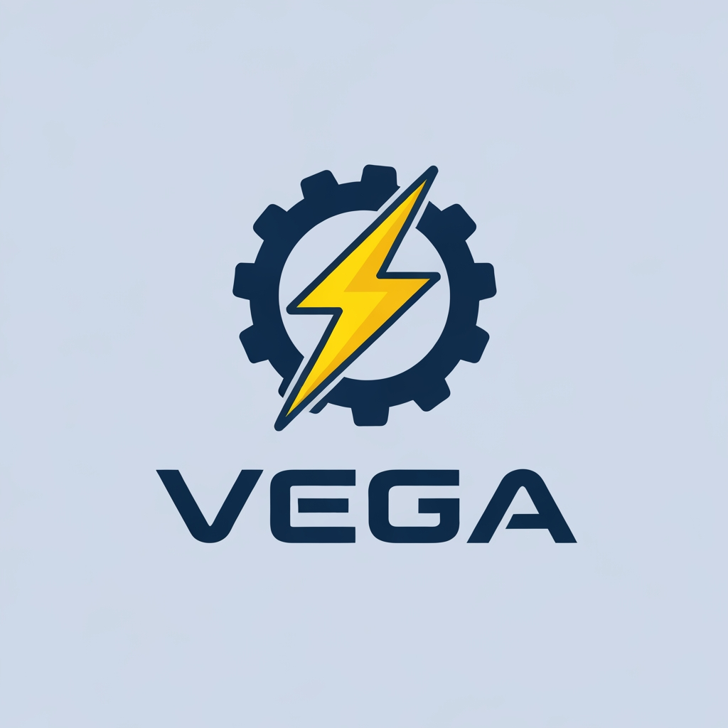 AI Design for logo for billing app , app name is vega , vega mean speed ,