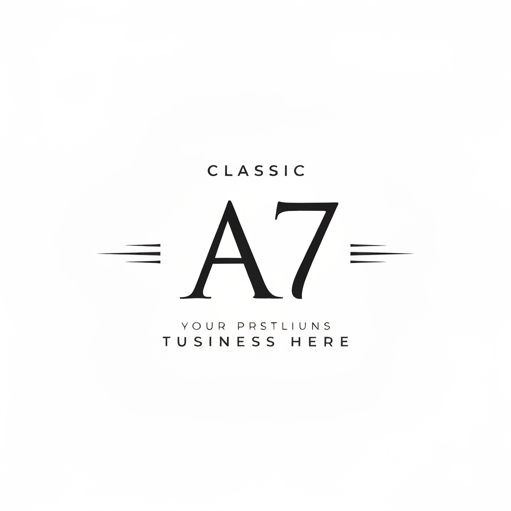 AI Design for make a logo name its A7 make its premium and clasic yo use i in my busniess