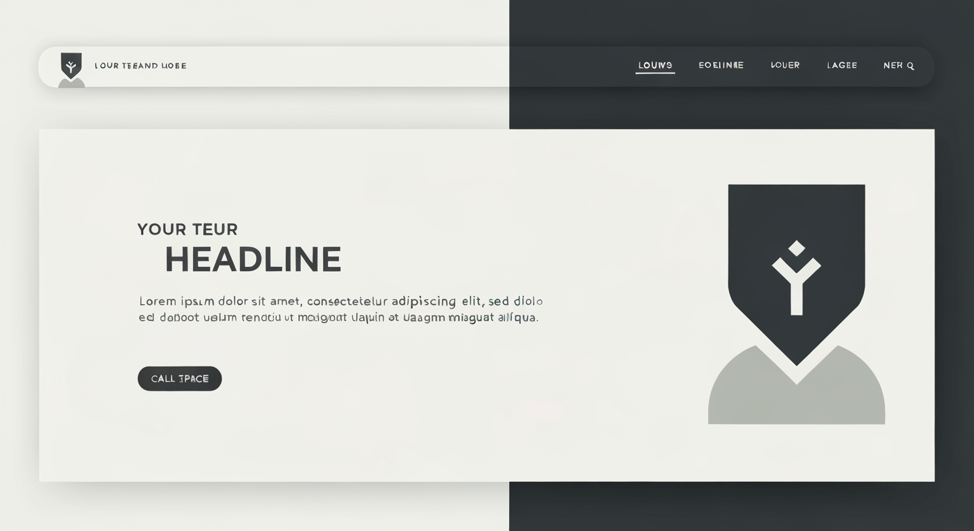 AI Design for Website hero image concept for Logo. Wide polished digital brand visual, clear focal identity element, cohesive colors and atmosphere, generous negative space for headline and CTA to be added later, no rendered UI text.