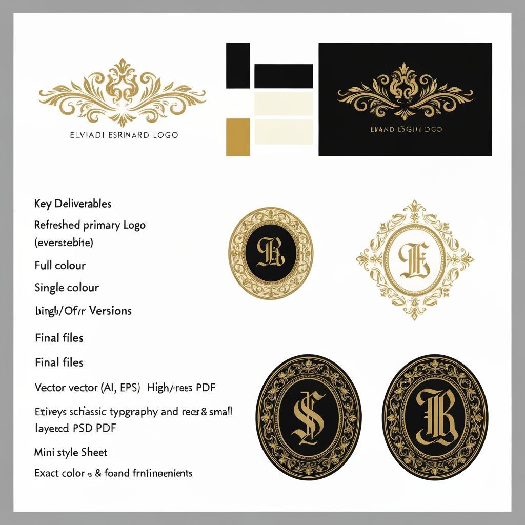 AI Design for I’m ready to elevate my existing logo so it feels unmistakably prestigious and regal. You’ll receive the current artwork plus my established palette—rich black, metallic gold, cream/off-white, and deep chocolate—to ground the new direction.

The goal is to retain recognisability while infusing it with a classic, timeless polish. Think refined detailing, balanced proportions, and finishes that impress whether they’re stamped in foil on stationery or displayed on-screen.

Key Deliverables
• Refreshed primary logo (and, if it suits the concept, a complementary monogram or secondary mark)
• Full-colour, single-colour, and reversible versions
• Final files: vector (AI, EPS), high-res PNG, and layered PSD or PDF
• Mini style sheet listing exact colour codes and font recommendations

Acceptance Criteria
• Strictly uses the supplied colour palette
• Remains legible at both large and small scales
• Conveys a classic, dignified feel that aligns with a luxury brand

If sophisticated typography and brand refinement are your strengths, let’s talk and bring this upgrade to life.