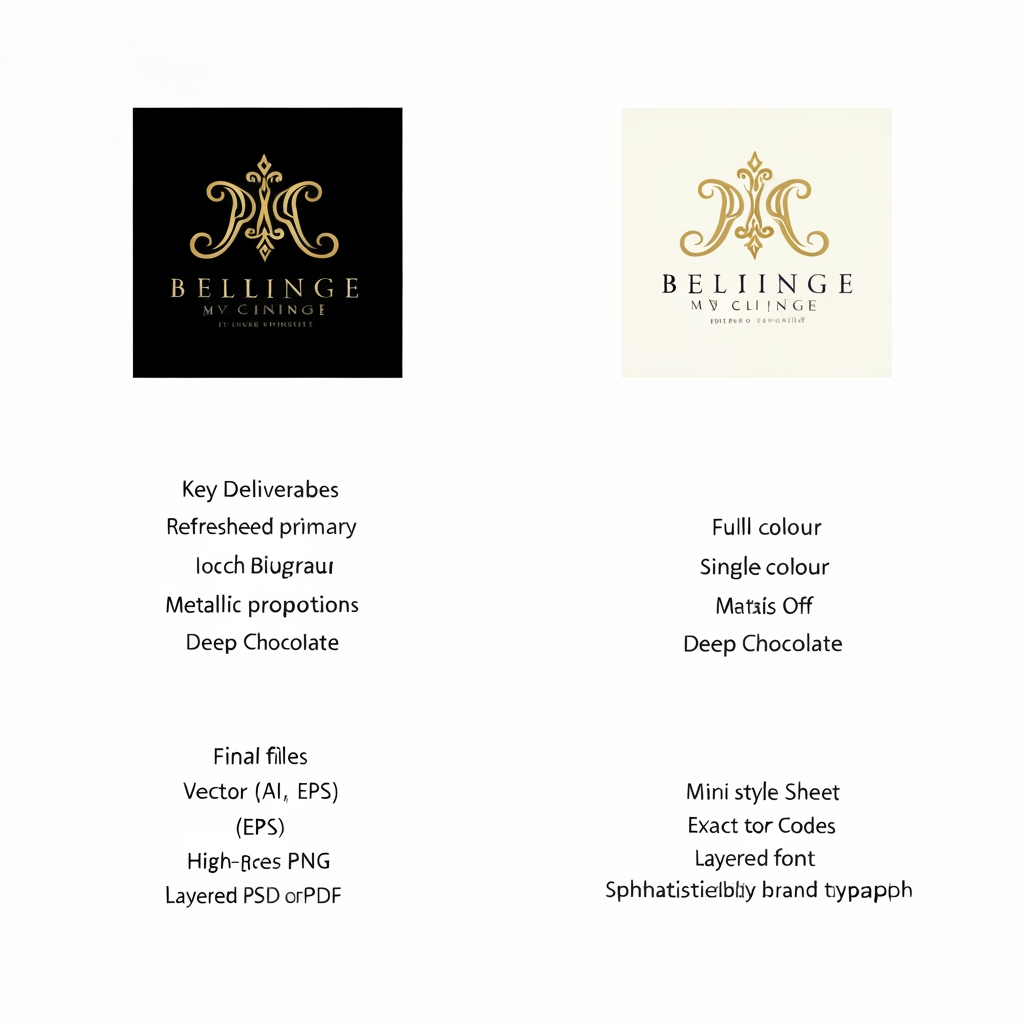 AI Design for I’m ready to elevate my existing logo so it feels unmistakably prestigious and regal. You’ll receive the current artwork plus my established palette—rich black, metallic gold, cream/off-white, and deep chocolate—to ground the new direction.

The goal is to retain recognisability while infusing it with a classic, timeless polish. Think refined detailing, balanced proportions, and finishes that impress whether they’re stamped in foil on stationery or displayed on-screen.

Key Deliverables
• Refreshed primary logo (and, if it suits the concept, a complementary monogram or secondary mark)
• Full-colour, single-colour, and reversible versions
• Final files: vector (AI, EPS), high-res PNG, and layered PSD or PDF
• Mini style sheet listing exact colour codes and font recommendations

Acceptance Criteria
• Strictly uses the supplied colour palette
• Remains legible at both large and small scales
• Conveys a classic, dignified feel that aligns with a luxury brand

If sophisticated typography and brand refinement are your strengths, let’s talk and bring this upgrade to life.