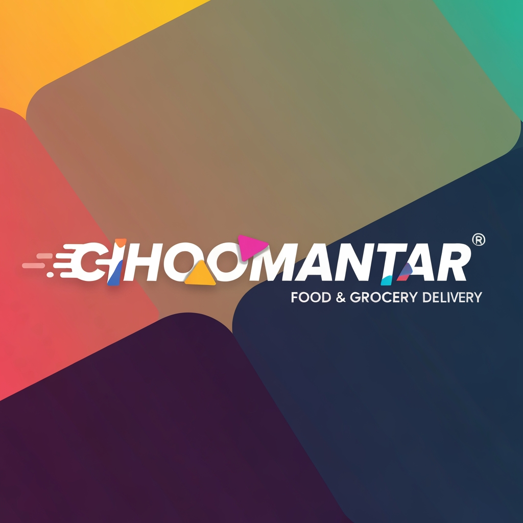 AI Design for make a logo for chhoomantar ,realstic type logo for gen G ye appfood and grocery delivry karti hai iske hisab se banao logo kuch unic banao yaar, chhoomantar word ko thora unic design