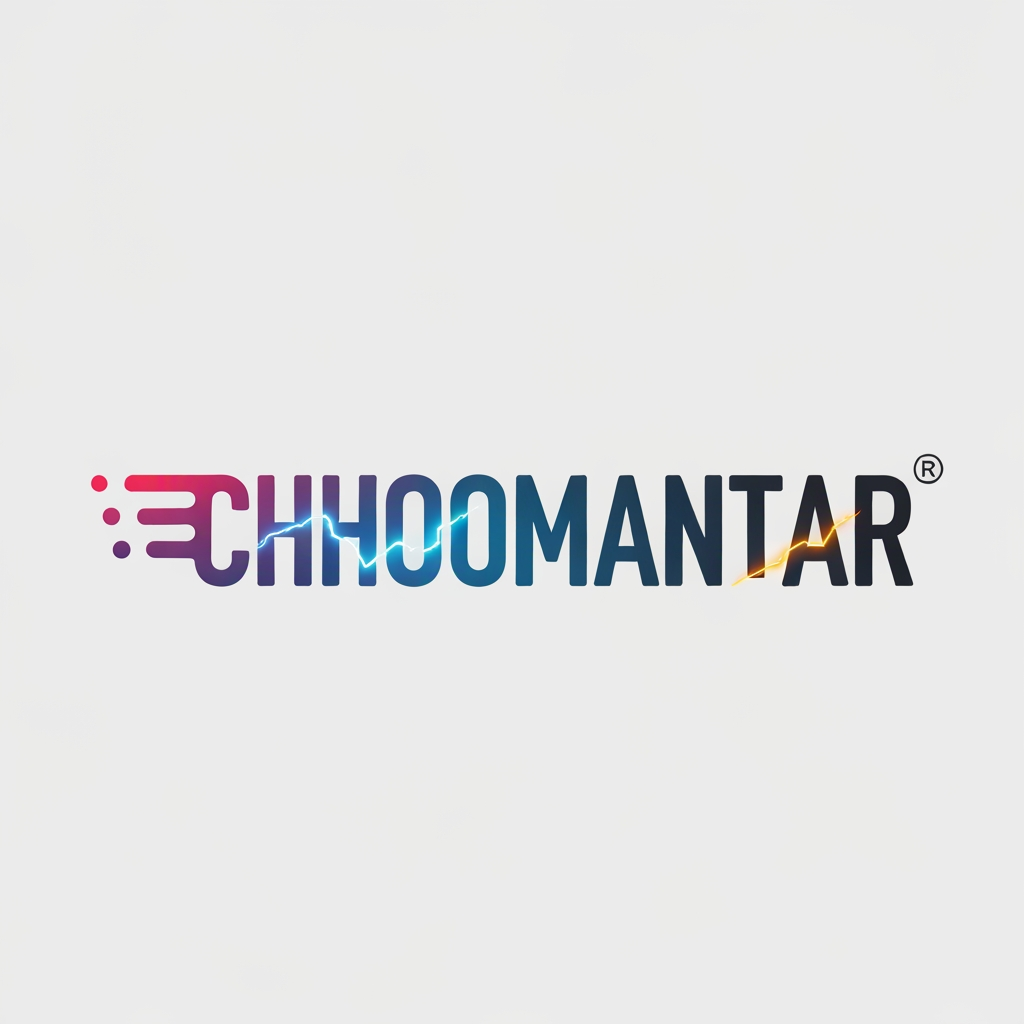 AI Design for make a logo for chhoomantar ,realstic type logo for gen G ye appfood and grocery delivry karti hai iske hisab se banao logo kuch unic banao yaar, chhoomantar word ko thora unic design